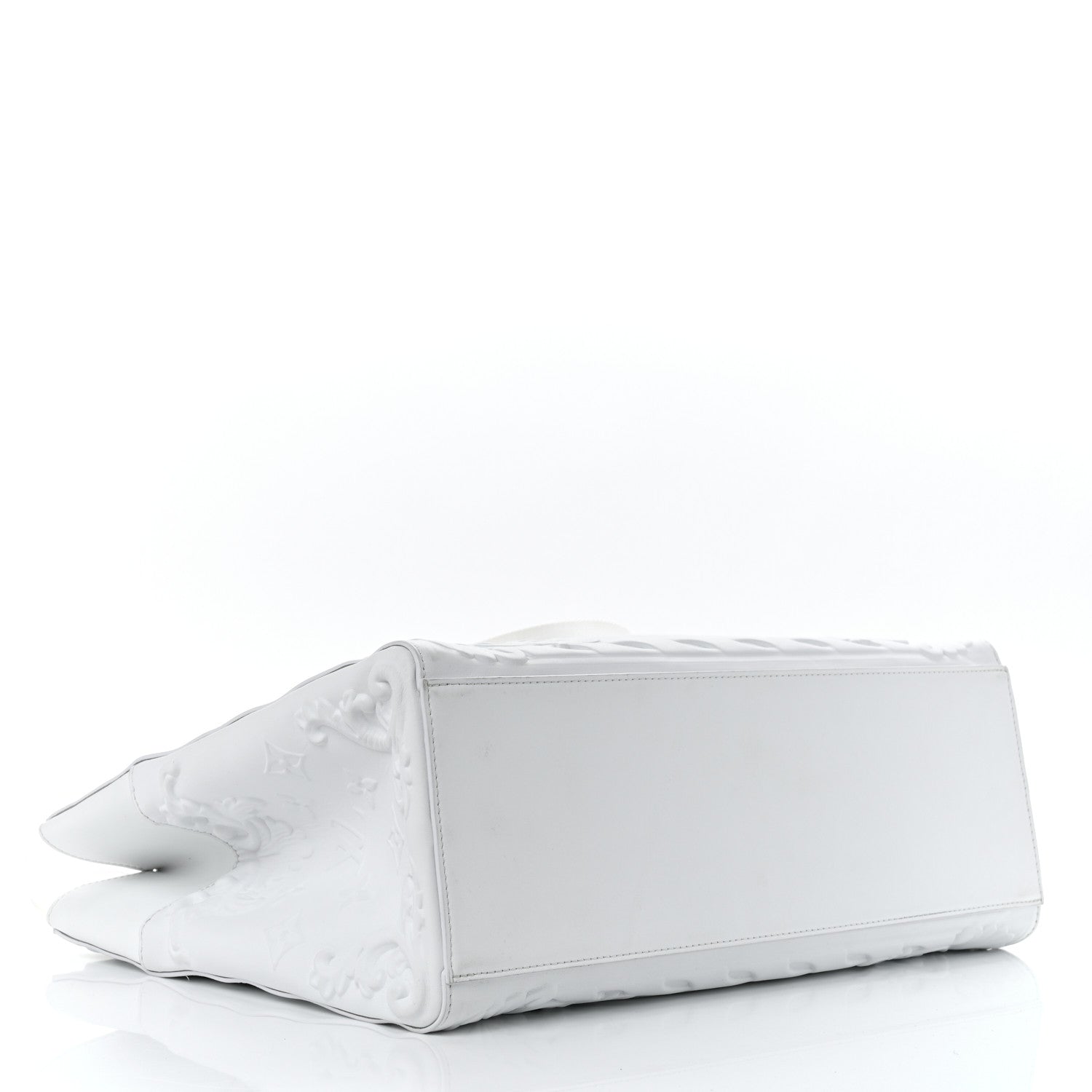 Louis Vuitton Calfskin LV Ornament Sac Plat 24H Optic White 3 of 16