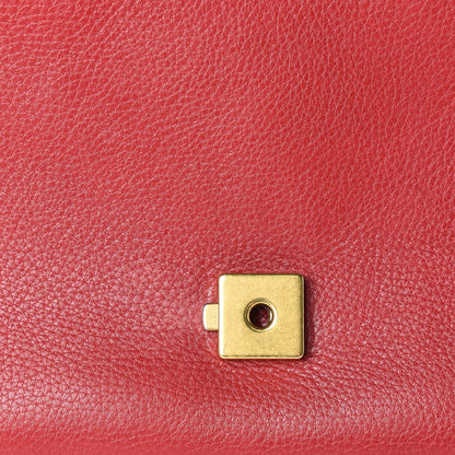 Gucci Calfskin Small GG Marmont Top Handle Bag Vulcanic Red 12 of 18