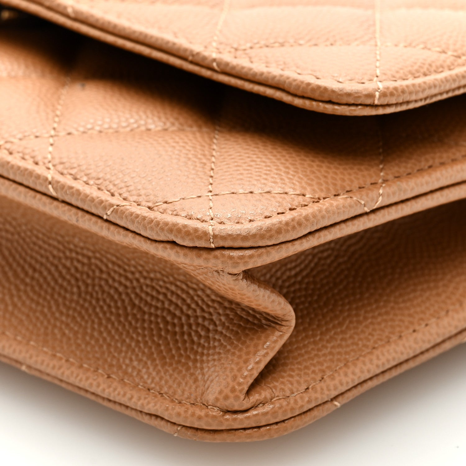 Chanel Caviar Quilted Wallet On Chain WOC Beige 9 of 9