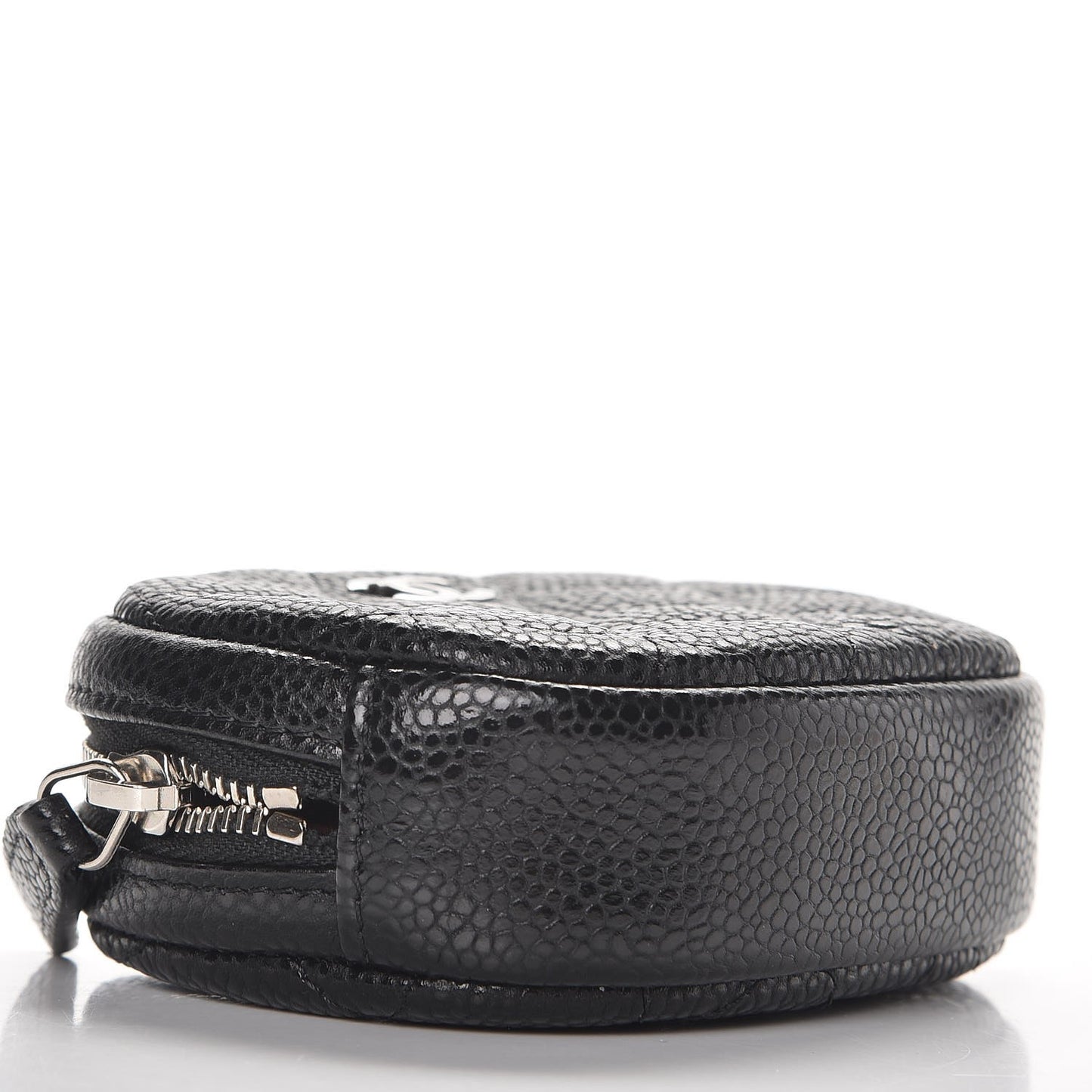 Caviar Quilted Zip Around Classic Coin Purse Black