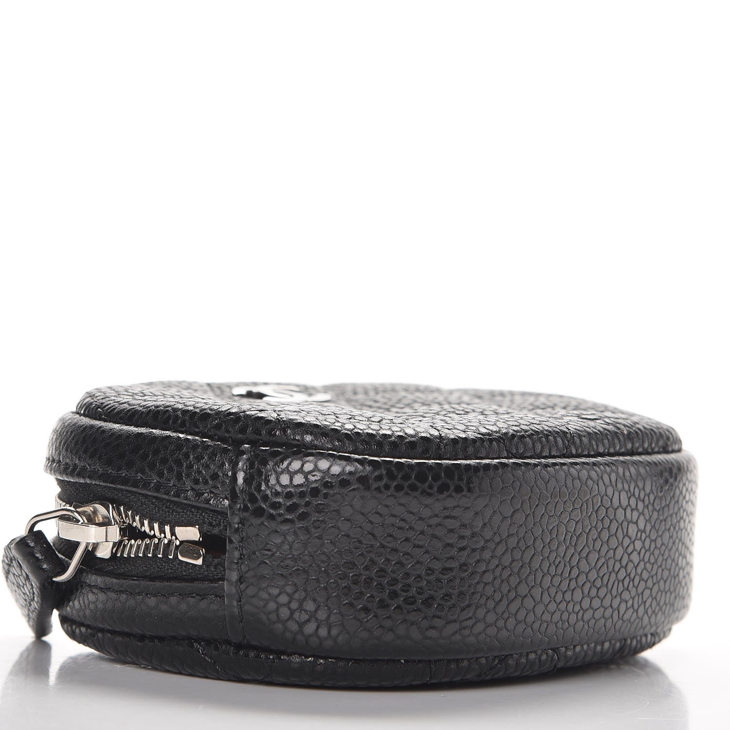 Chanel Caviar Quilted Zip Around Classic Coin Purse Black 4 of 7