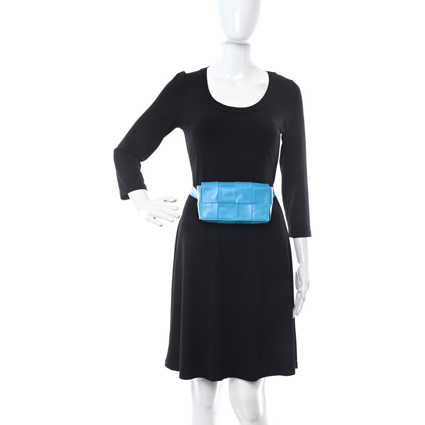 Paper Calfskin Intrecciato Cassette Belt Bag Pool