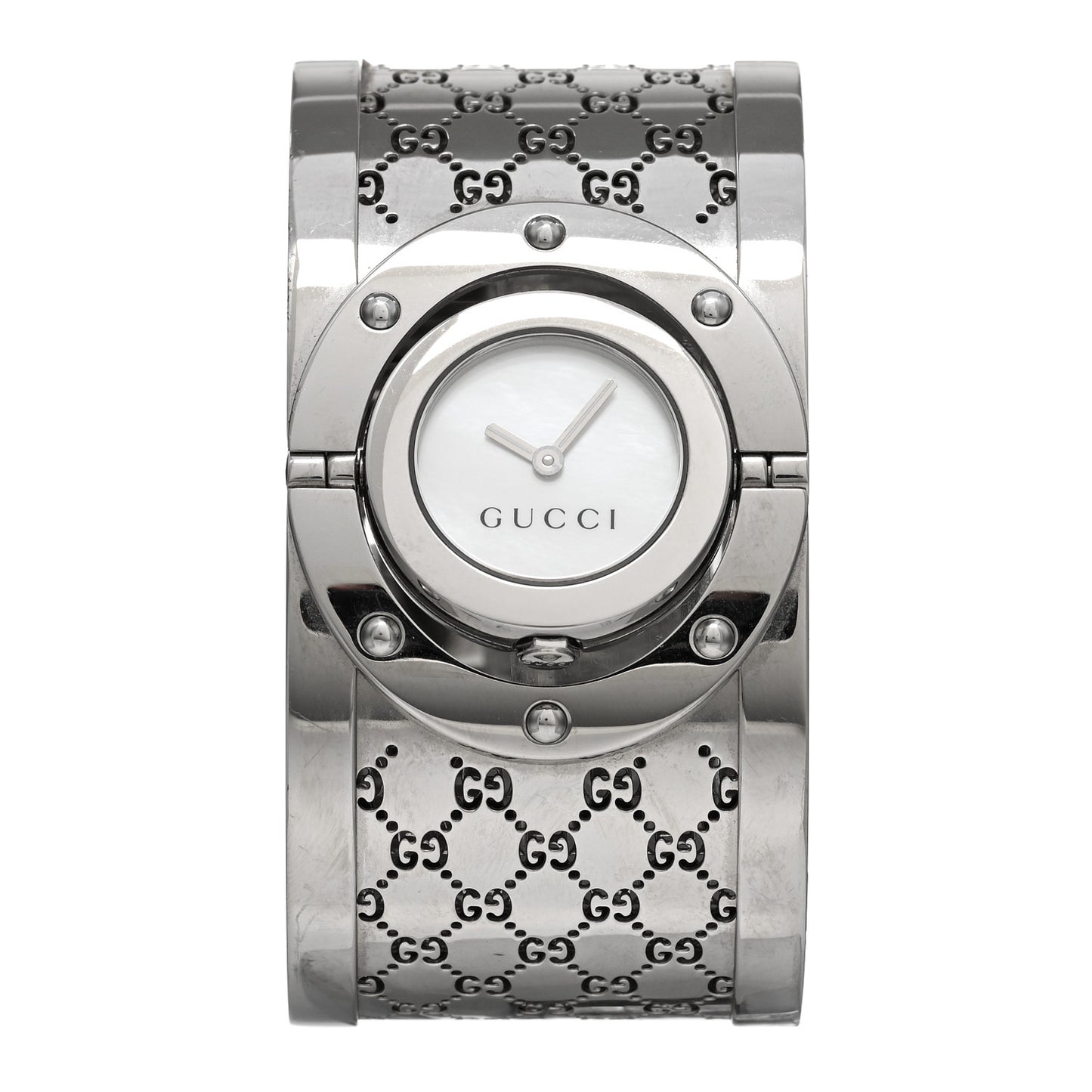 Stainless Steel Mother of Pearl 33mm Twirl Quartz Watch
