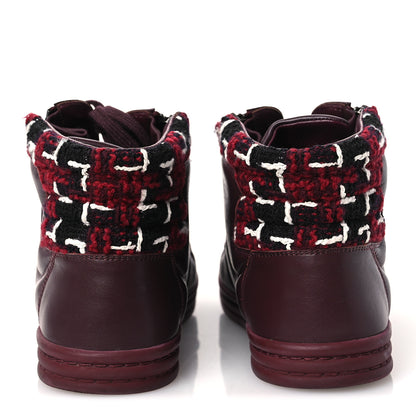 Chanel Lambskin Zipped Chain CC Sneakers 38.5 Burgundy 6 of 10