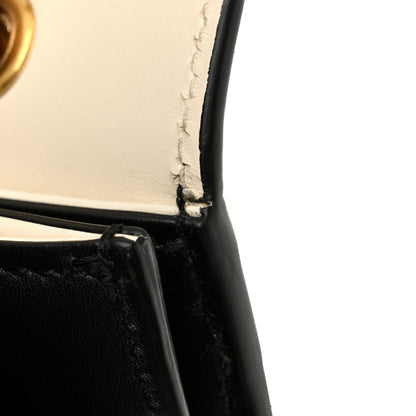 Gucci Calfskin Sylvie Web Small Queen Margaret Top Handle Bag Black White 12 of 14