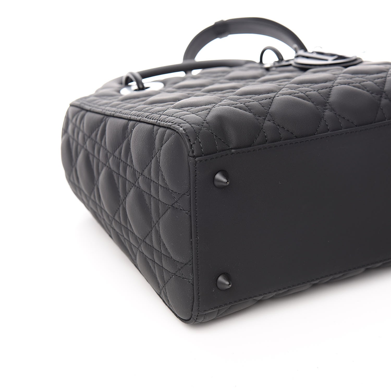 Christian Dior Ultra Matte Calfskin Cannage Medium Lady Dior Black 7 of 9