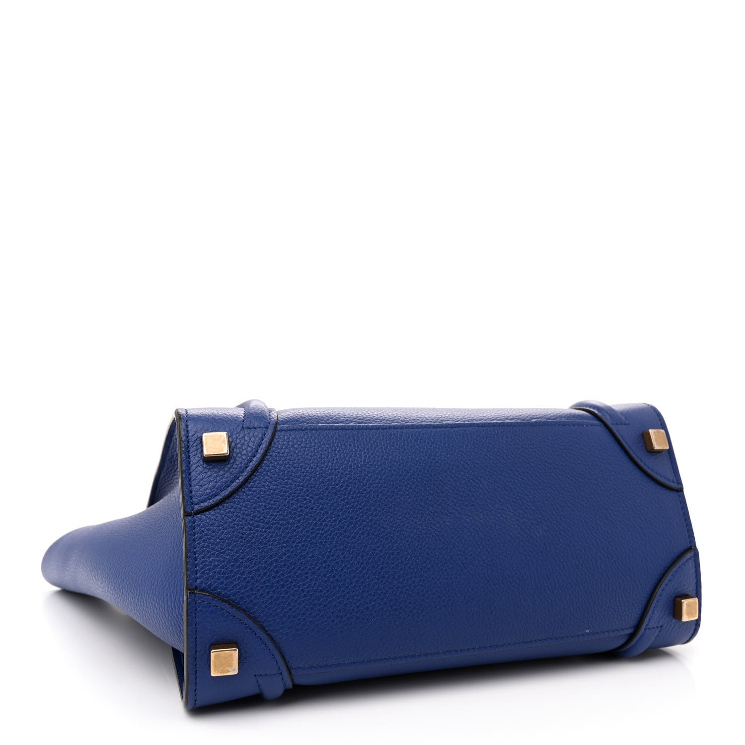 Celine Drummed Calfskin Micro Luggage Indigo 4 of 11