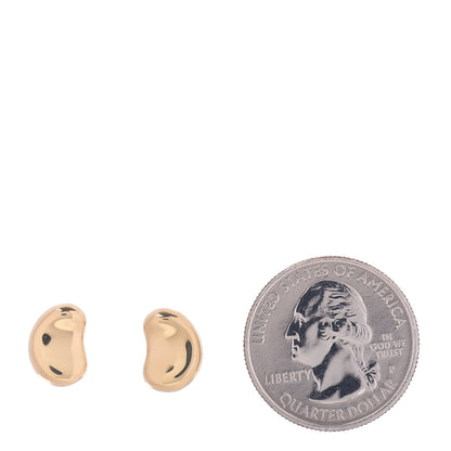Tiffany 18K Yellow Gold 12mm Elsa Peretti Bean Earrings 2 of 4