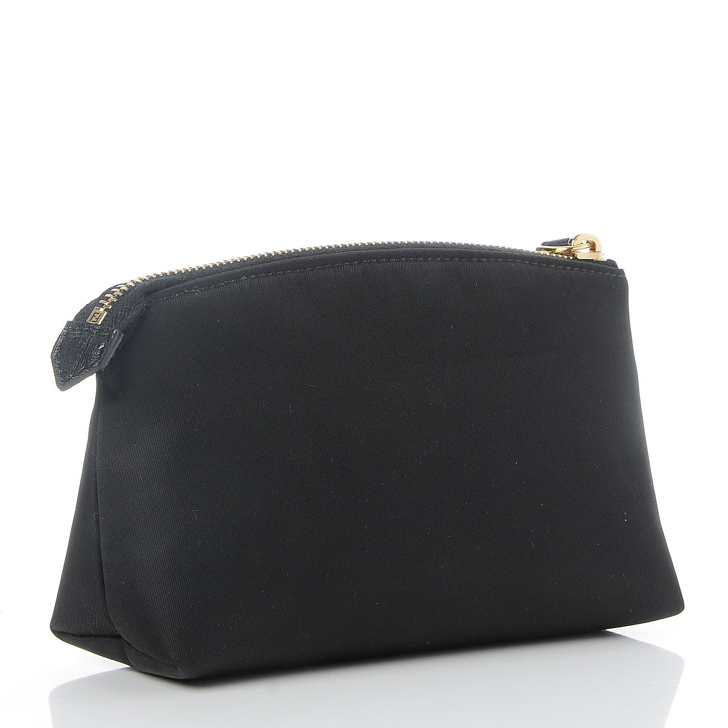 Fendi Nylon Vitello Elite Crystal Eye Monster Large Cosmetic Pouch Black Cedro 4 of 7