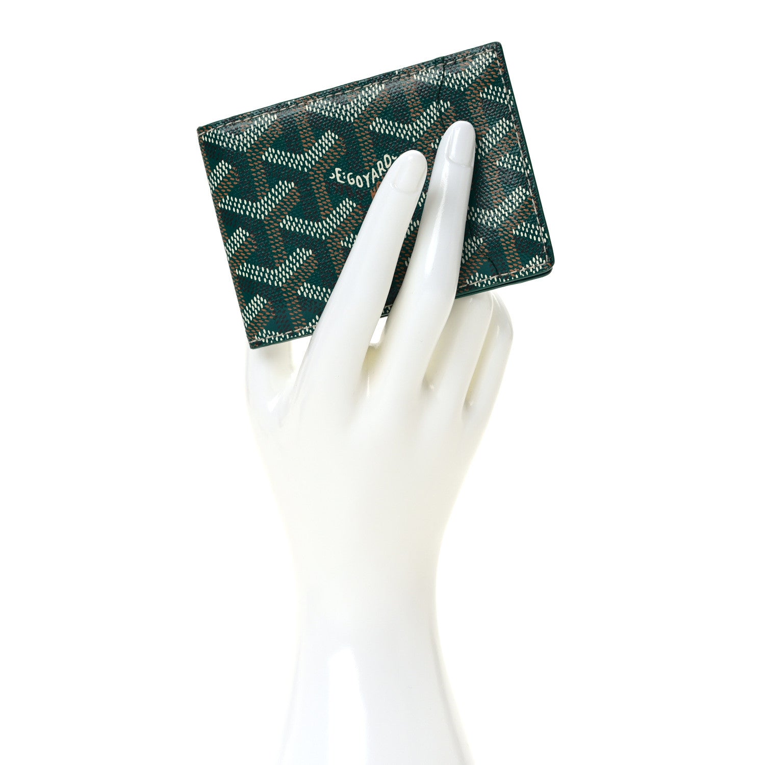 Goyard Goyardine Bi-Fold Victoire PM Wallet Green 2 of 9