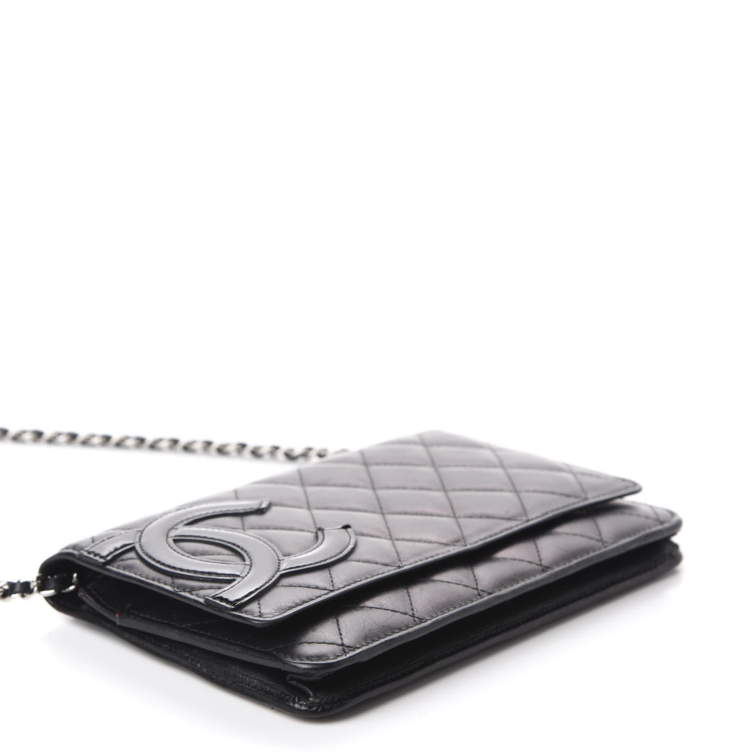 Chanel Calfskin Quilted Cambon Wallet On Chain WOC Black 4 of 15