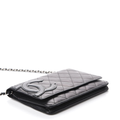 Chanel Calfskin Quilted Cambon Wallet On Chain WOC Black 4 of 15