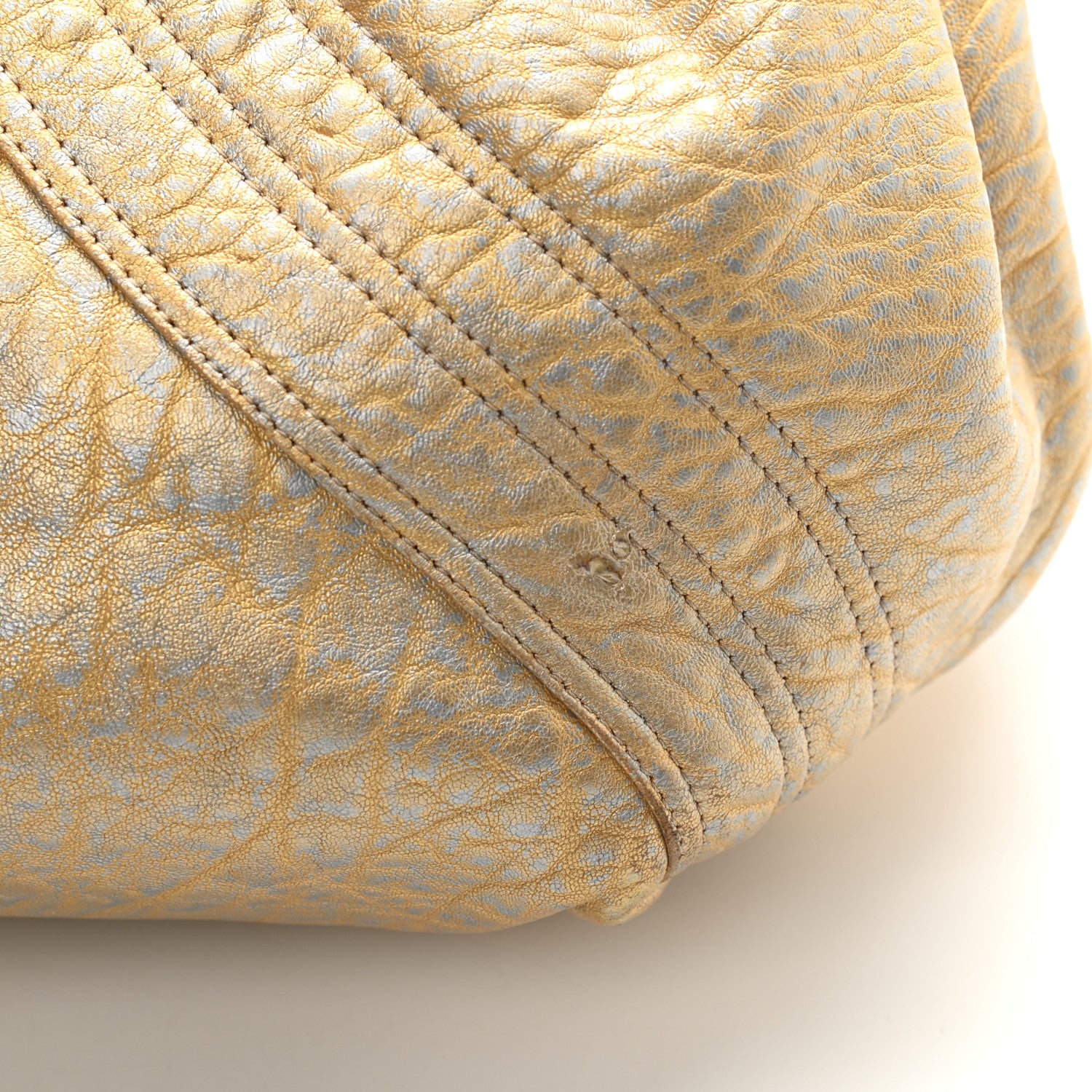 Fendi Nappa Nuvolata Bimetal Spy Oro Argento 10 of 10