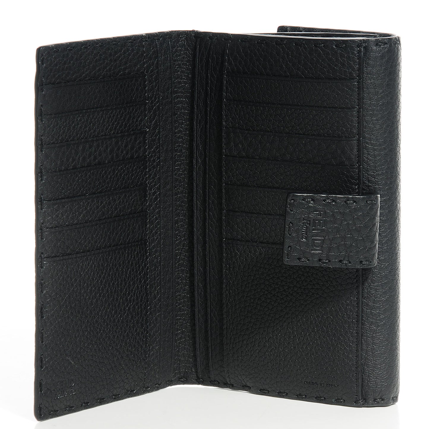 Cuoio Romano Selleria Peekaboo Continental Wallet Black