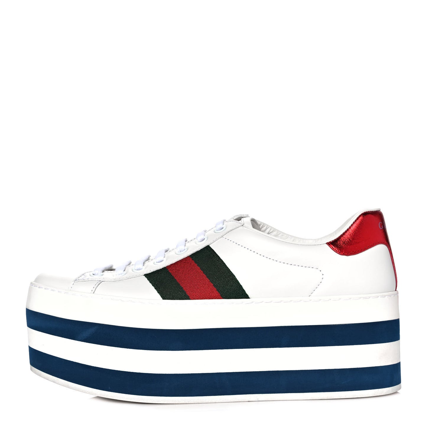 Calfskin Peggy Platform Sneakers 5.5 Blue White