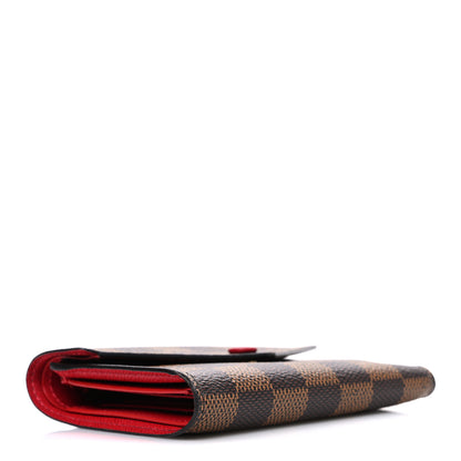 Louis Vuitton Damier Ebene Victorine Wallet Red 4 of 7
