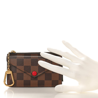 Louis Vuitton Damier Ebene Recto Verso Card Holder Red 2 of 8