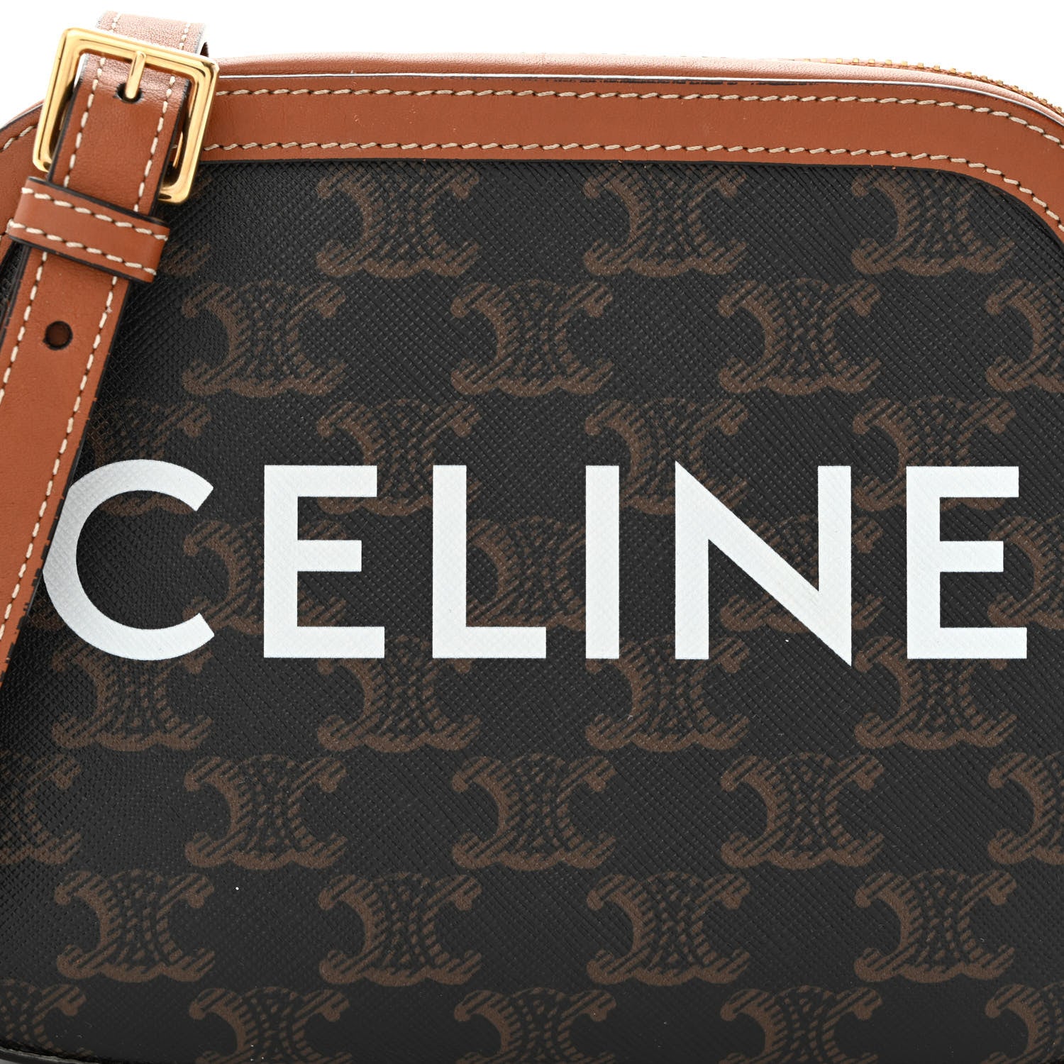 Celine Triomphe Canvas Small Camera Bag Tan 8 of 11