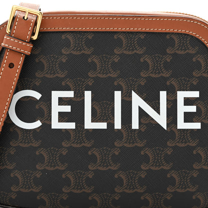 Celine Triomphe Canvas Small Camera Bag Tan 8 of 11