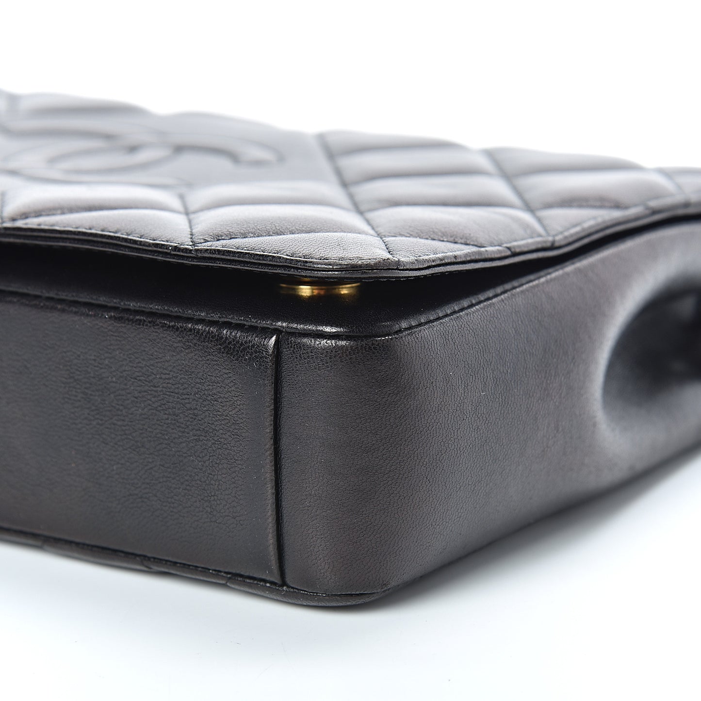 Lambskin Quilted Medium Diamond CC Flap Black