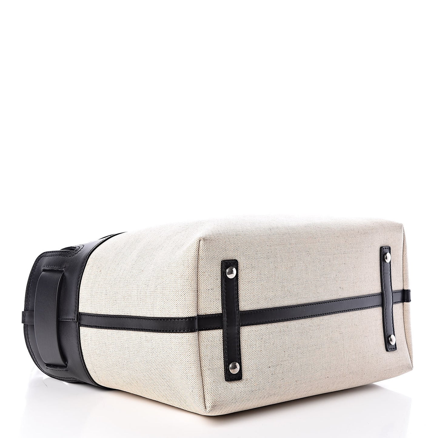 Canvas Smooth Calfskin Medium Belt Bag Black