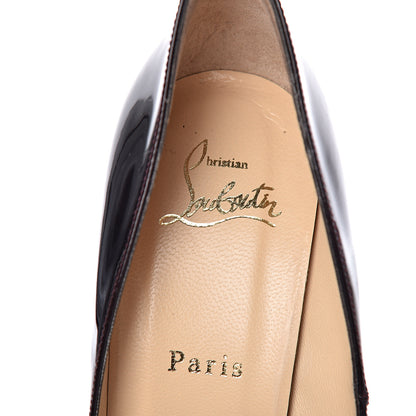 Christian Louboutin Patent Cork Une Plume 140 Wedges 40.5 Burgundy 6 of 7