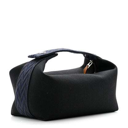 Hermes Canvas Small Bride-A-Brac Pouch Black Bleu Nuit 3 of 6