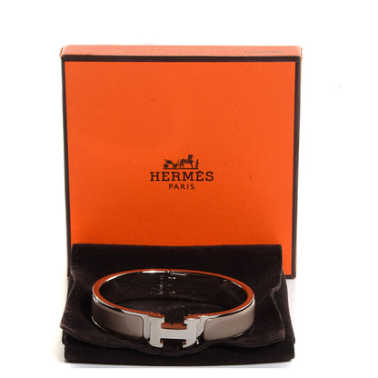 Hermes Enamel Narrow Clic Clac H Bracelet PM Etoupe 6 of 6