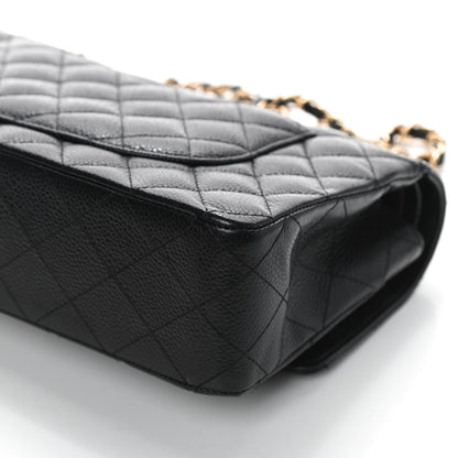 Chanel Caviar Quilted Medium Double Flap Black 8 of 12
