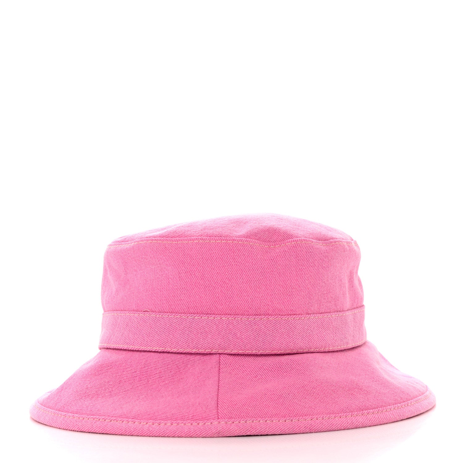 Chanel Denim Logo Bucket Hat M Pink Yellow 4 of 6