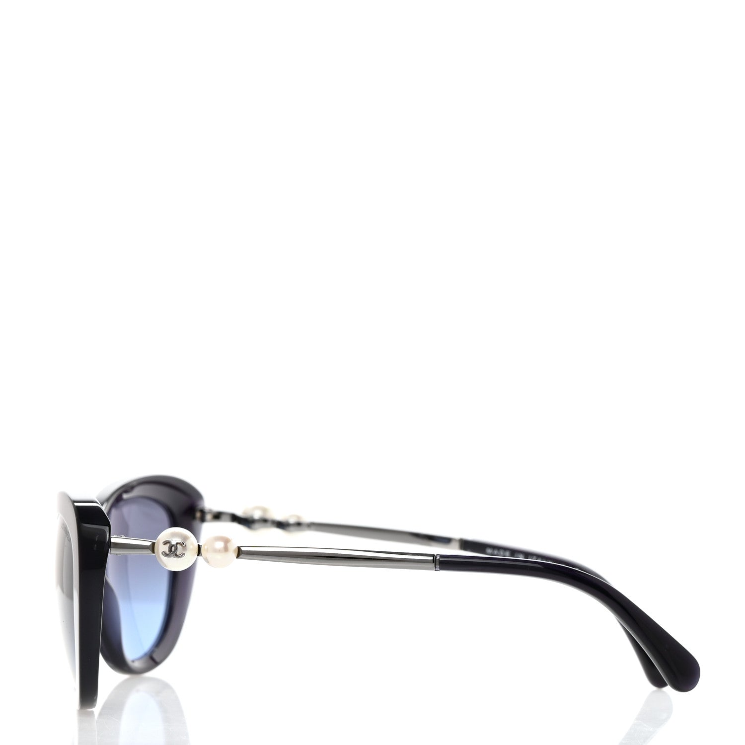 Chanel Acetate Pearl Cat Eye Sunglasses 5340-H Blue 3 of 8