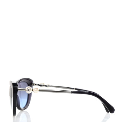 Chanel Acetate Pearl Cat Eye Sunglasses 5340-H Blue 3 of 8