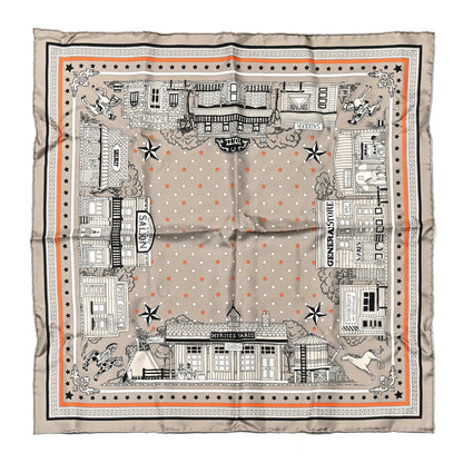 Hermes Silk Paris Station Bandana Scarf 55 1 of 5