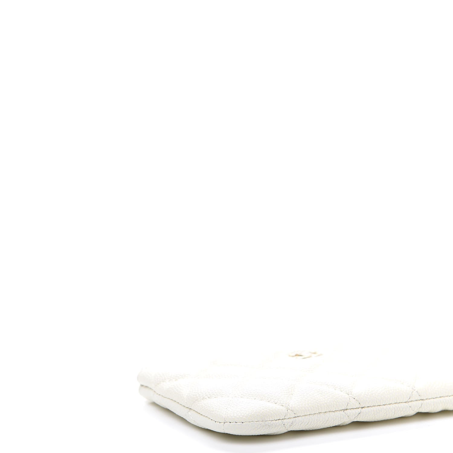 Chanel Caviar Quilted Small Cosmetic Case White 6 of 10