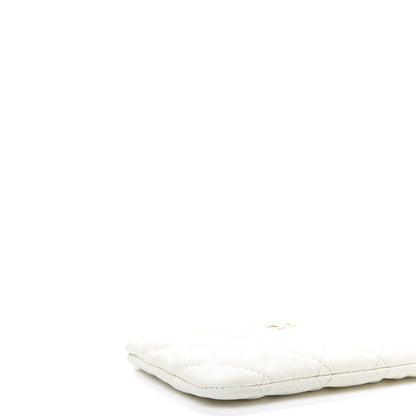 Chanel Caviar Quilted Small Cosmetic Case White 6 of 10