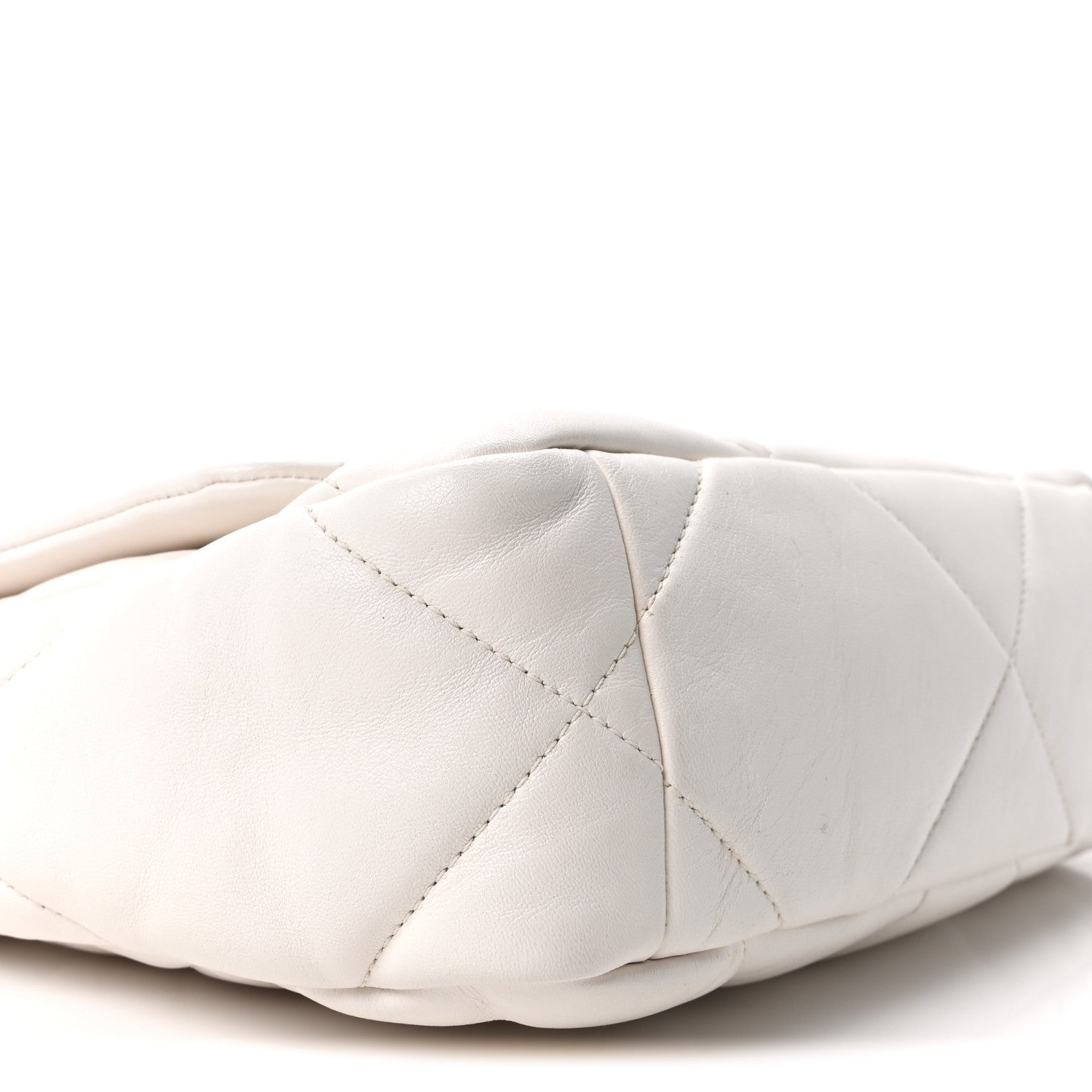 Chanel Lambskin Quilted Medium Chanel 19 Flap White 9 of 10