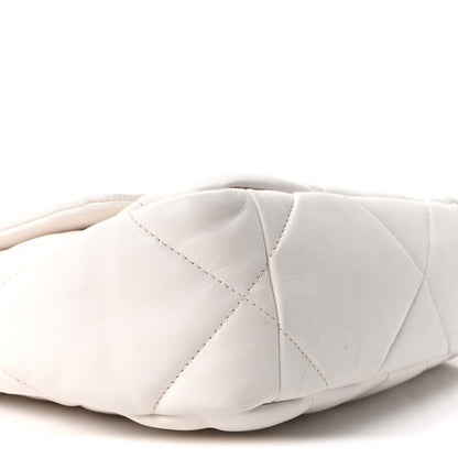 Chanel Lambskin Quilted Medium Chanel 19 Flap White 9 of 10