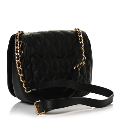 Chanel Grained Calfskin Quilted Messenger Flap Black 3 of 10