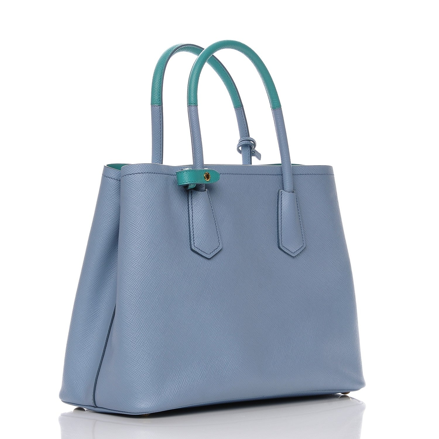 Prada Saffiano Cuir Small Double Bag Astrale Giada 3 of 7