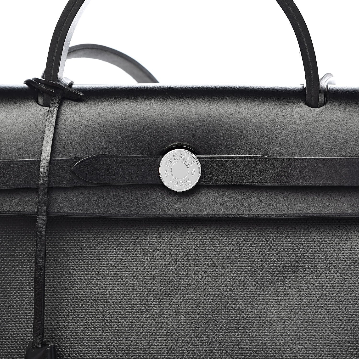 Hermes Toile H Berline Vache Hunter Herbag Zip PM 31 Black Ecru 13 of 14