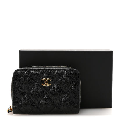 Chanel Caviar Quilted Zip Coin Purse Black 8 of 8
