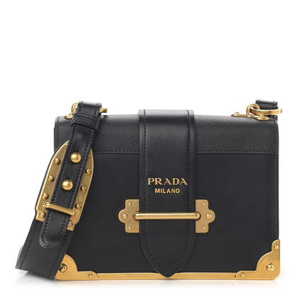 Prada City Calf Saffiano Cahier Bag Black 1 of 12