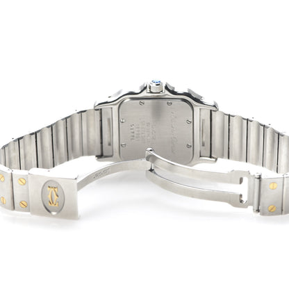 Cartier Stainless Steel 18K Yellow Gold 29mm Santos De Galbee Quartz Watch 6 of 6