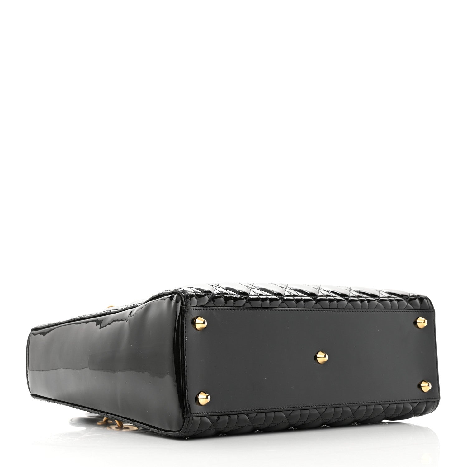 Christian Dior Patent Cannage Large Lady Dior Black 4 of 15