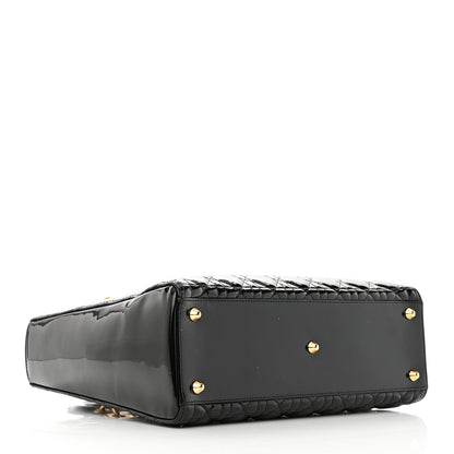 Christian Dior Patent Cannage Large Lady Dior Black 4 of 15