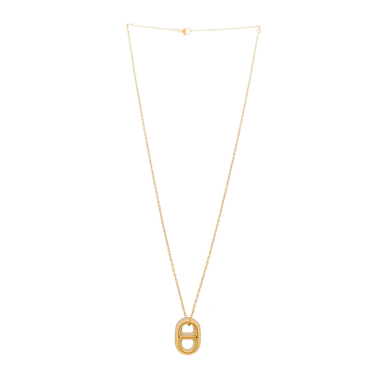 Hermes Swift O'Maillon Pendant Necklace Craie 3 of 7