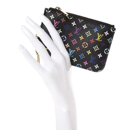Louis Vuitton Monogram Multicolor Key Pouch Black Grenade 2 of 8
