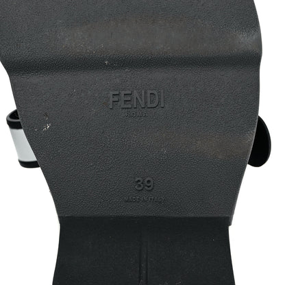 Fendi Stretch Yarn FF Stiff Band Rockoko Sneakers 39 Black White Tobacco 6 of 8