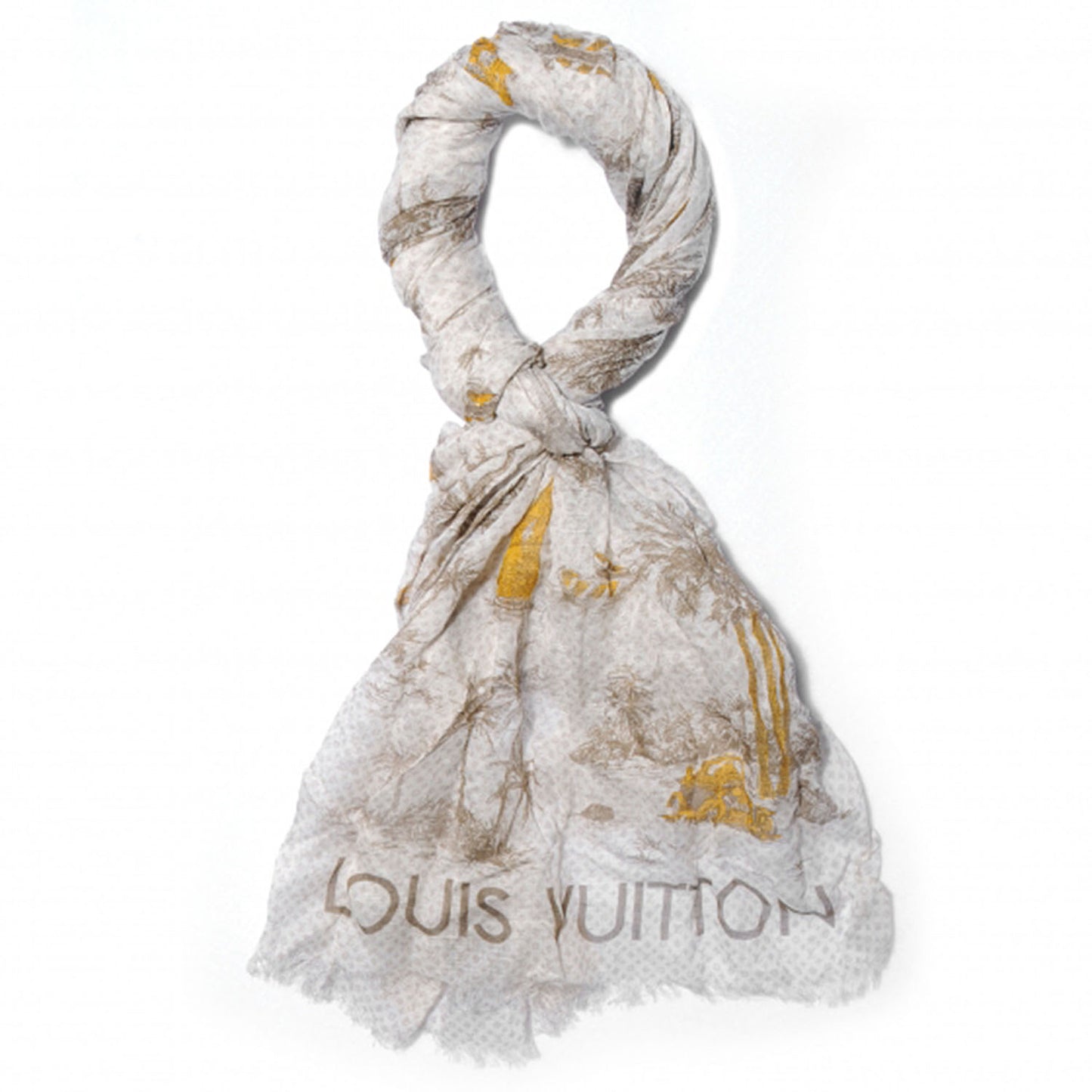 Cotton Linen Toile Etole De Louis Stole Beige