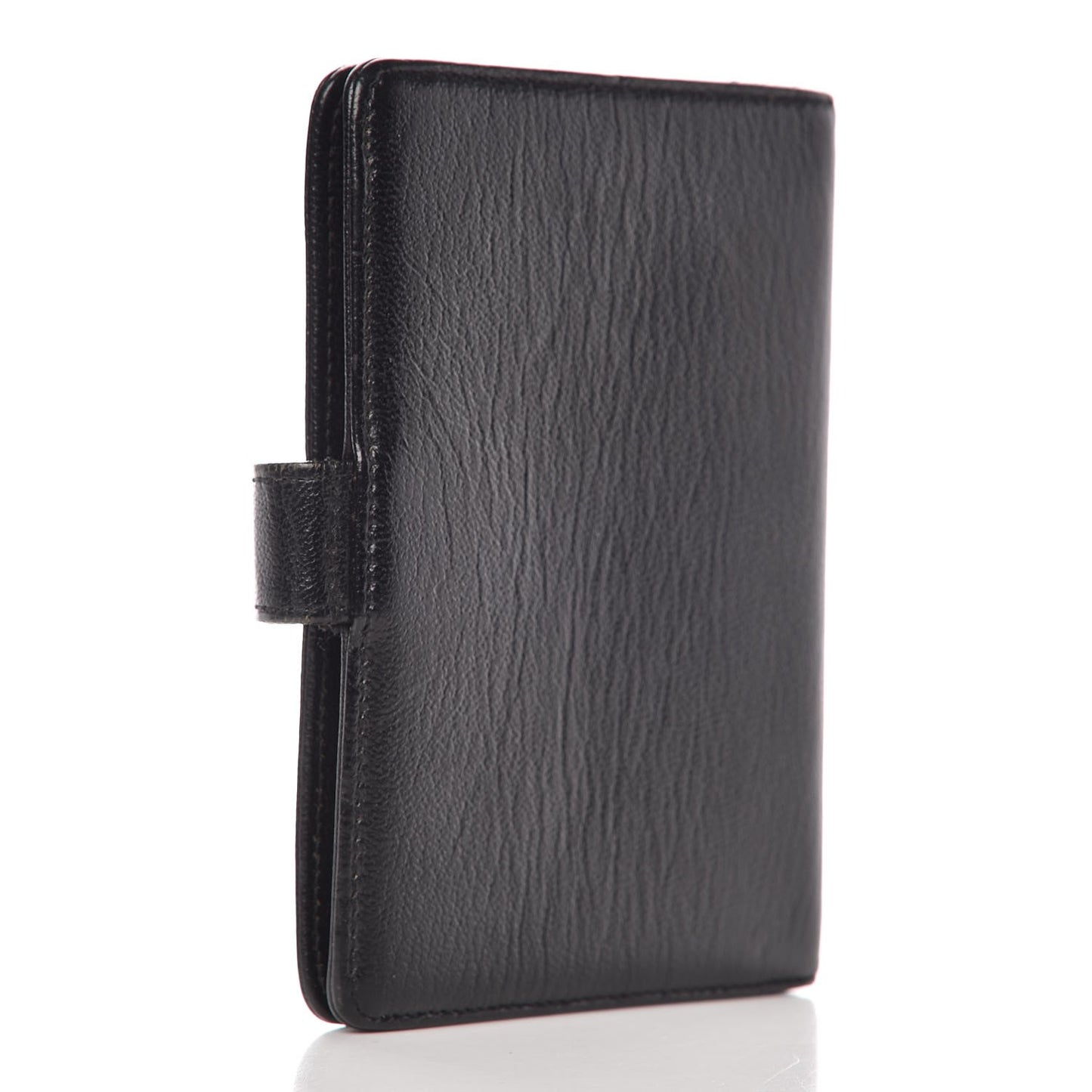 Goatskin Small Ring Agenda Planner Black